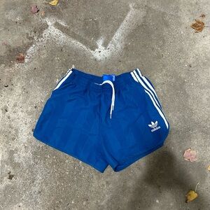 Adidas Blue Mesh-Lined Shorts